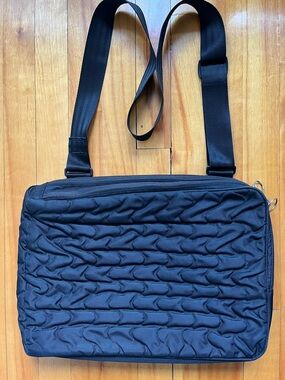 Black Columbia Quilted Crossbody Messenger Bag